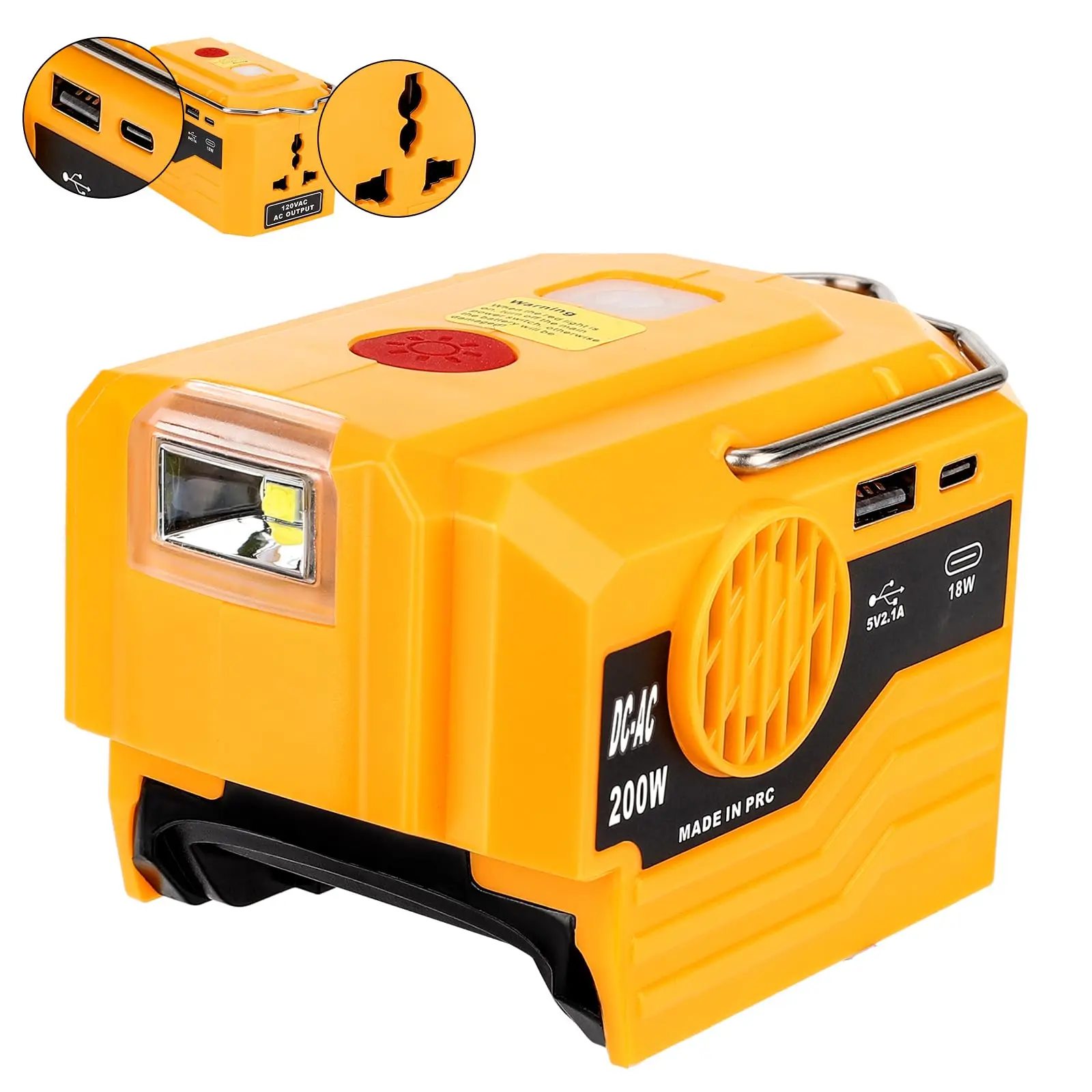 Ac Outdoor Power - Outdoor-Camping-Stromgenerator für Dewalt 20V Akku 200W