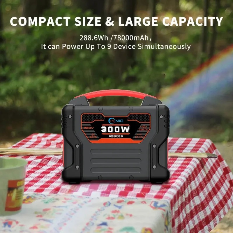 Outdoor Power Generator - Hochwertige 300W Tragbare Powerstation 299,7Wh Solargenerator