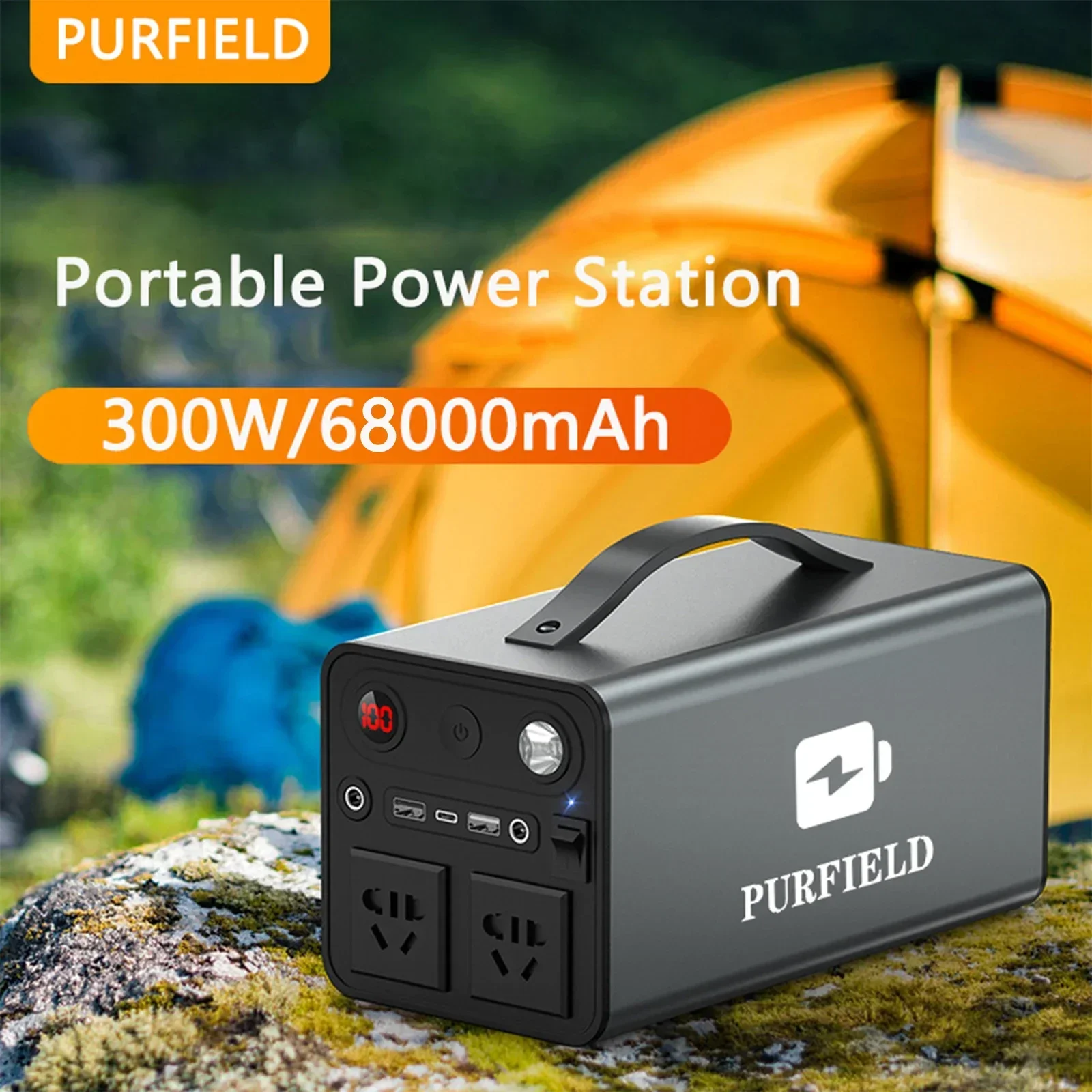 Outdoor Power Generator - PURFIELD Portable Power 68000 mAh 300
