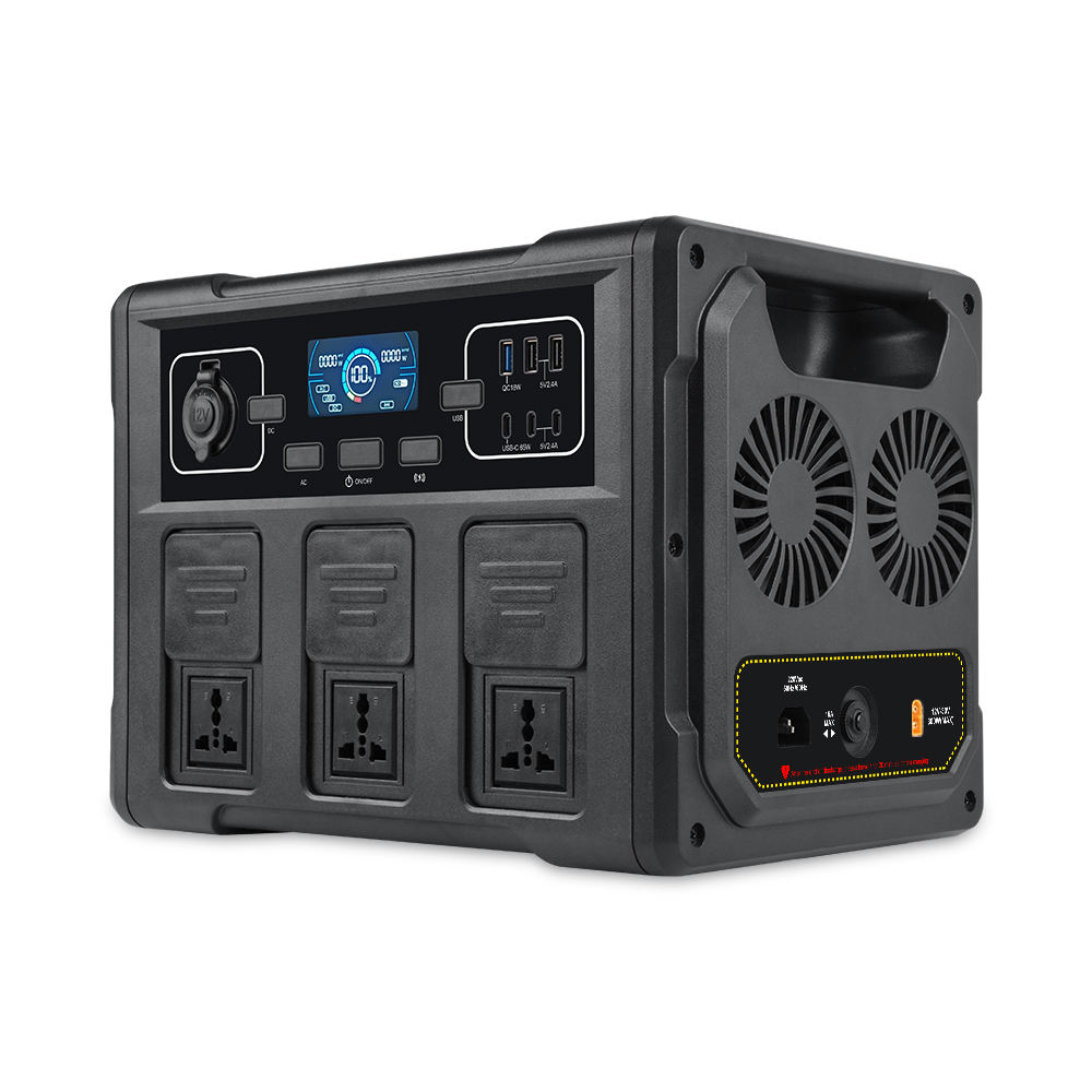 Outdoor Power Generator - 1200W Tragbarer Solargenerator, LiFePO4-Akku MPPT-Kraftwerk Notfall-Energiespeicher