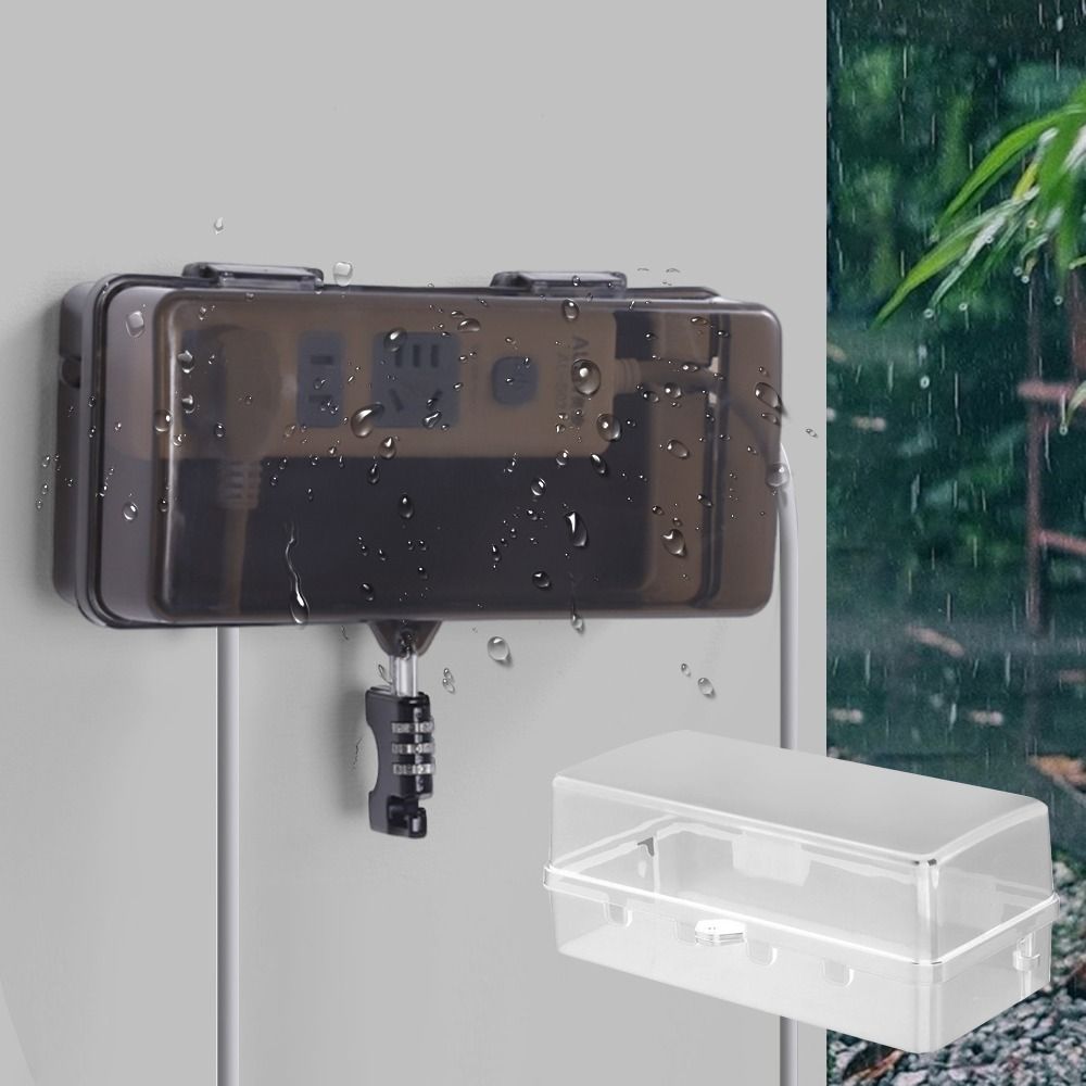 Outdoor Power Outlet Waterproof - Robuste Kunststoff-Steckdosenbox Diebstahlsicher Wetterfeste Verlängerungskabel-Abdeckung Schützt