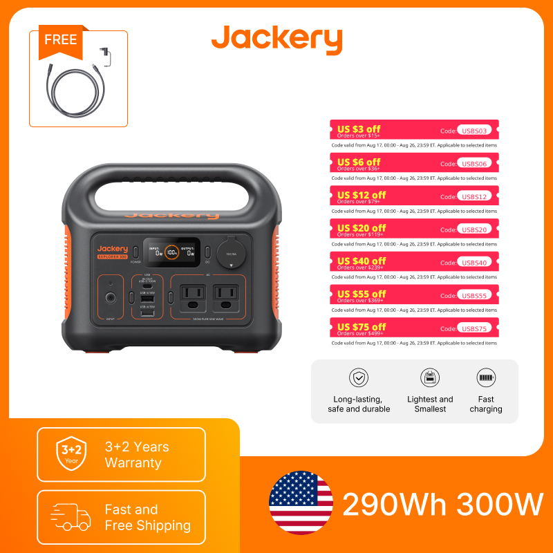Outdoor Power Generator - Jackery Tragbare Powerstation Explorer 300 Neu