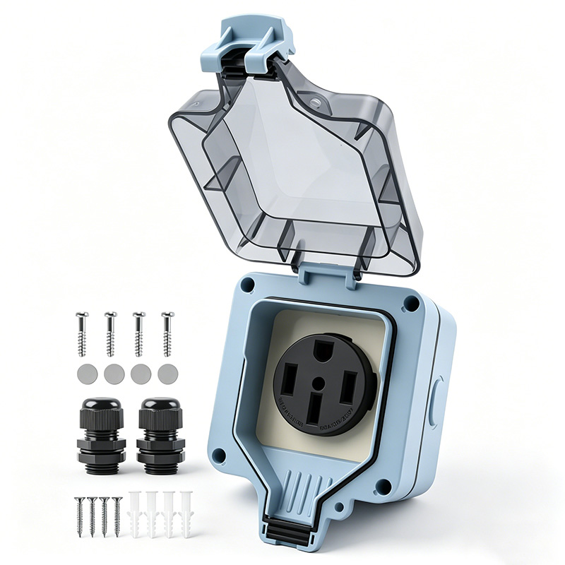Outdoor Power Outlet Waterproof - Outdoor-Stromanschlussbox Wasserdicht IP66 50A 125V/250V Steckdose
