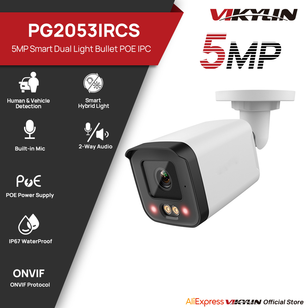 Outdoor Power G Motion - VIKYLIN IP-Überwachungskamera 5MP Smart Dual Light