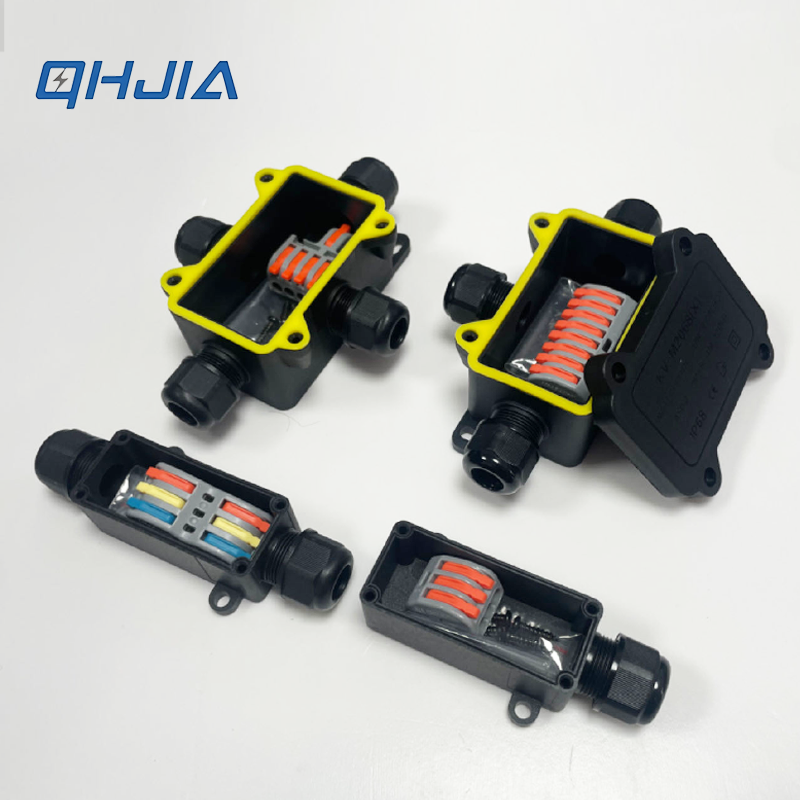 Outdoor Power Outlet Box - IP68 Wasserdichte Anschlussdose PA66 Schnellverdrahtungs-Klemmenblock Outdoor-Elektrokabelverbinder