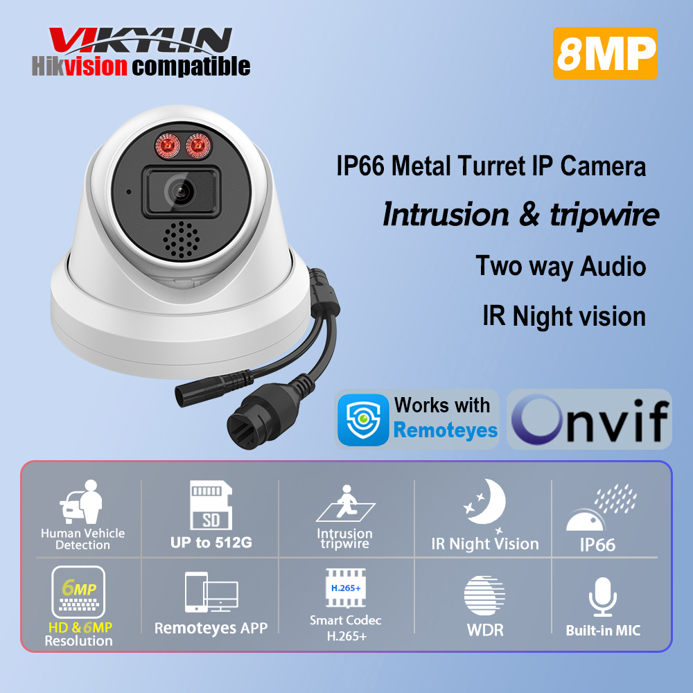 Outdoor Power G Motion - Vikylin 8MP IR-Nachtsicht-IP-Kamera mit Person- und