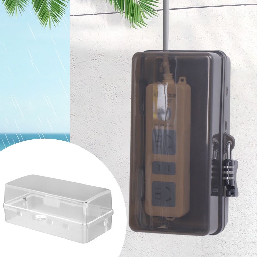 Outdoor Power Outlet Waterproof - Tragbare Kunststoff-Steckdosenbox Diebstahlsicher Wasserdicht Kabelmanagement-Box Wetterfest