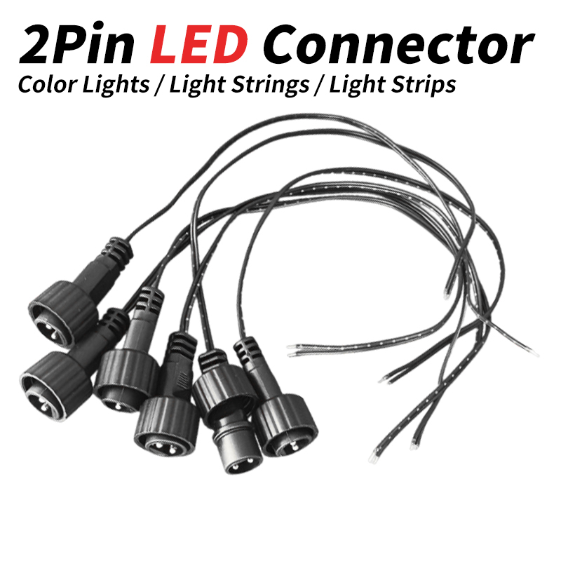 Outdoor Power Outlet Solar - 2-Pin LED-Stecker mit 25cm Kabel für
