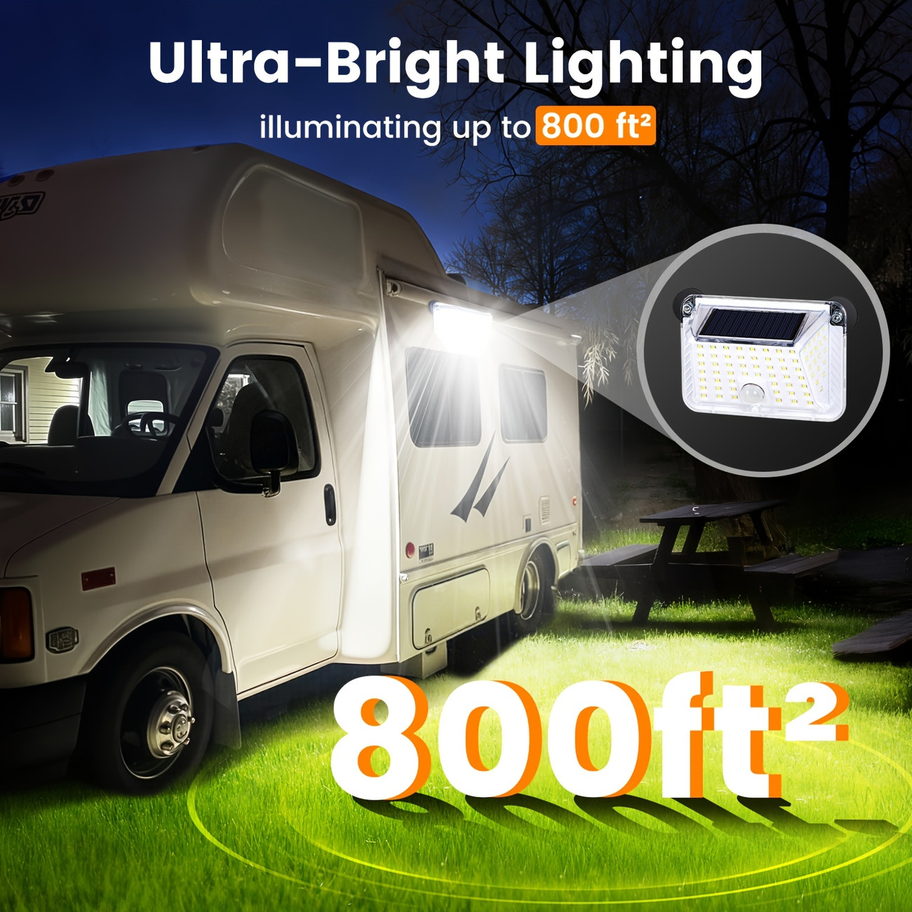 Outdoor Power G Motion - Magnetische Anhänger-Solarlampe, mit leistungsstarkem Magnet-Bewegungssensor, Solar-Außenlampe