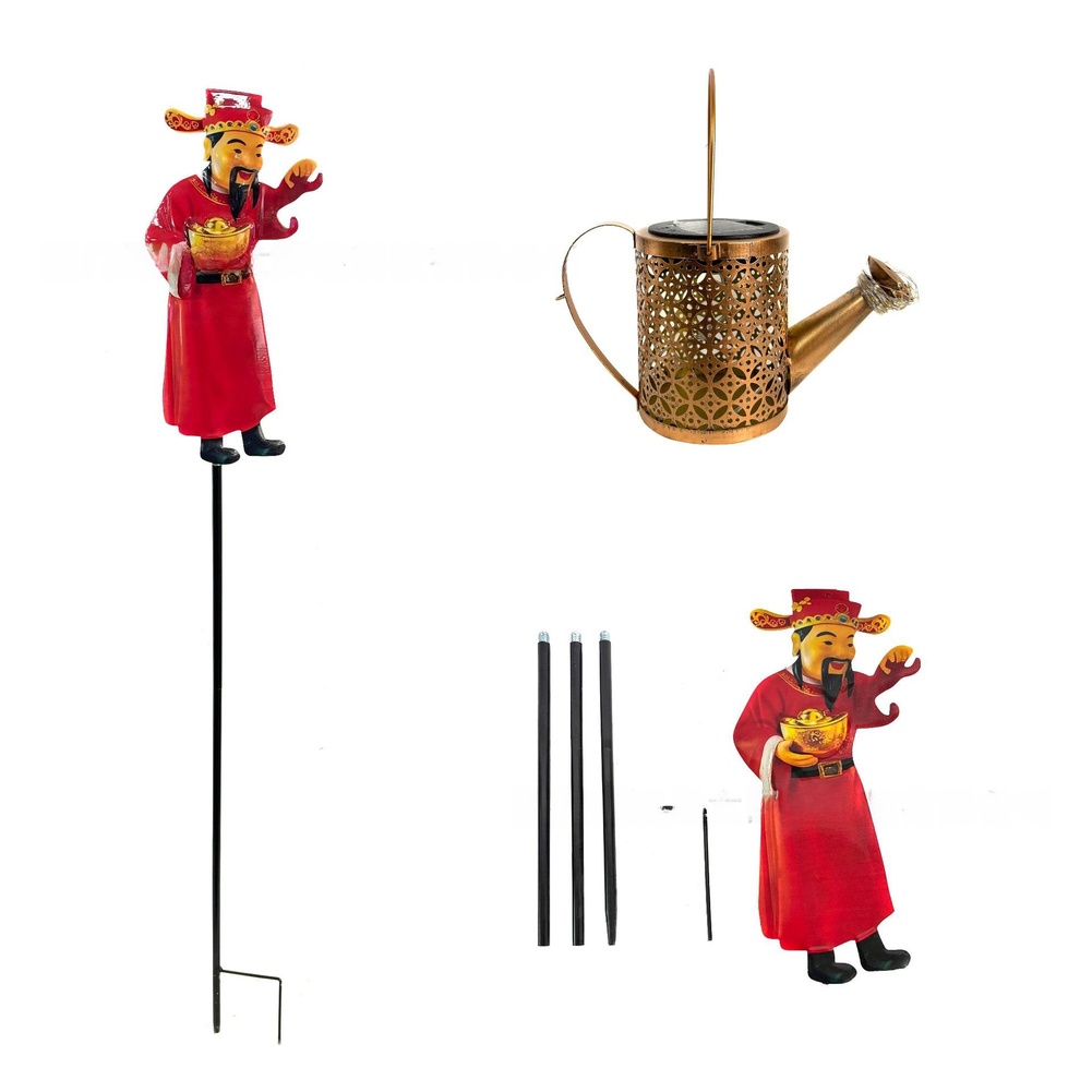 Rote, solarbetriebene Gießkann – Outdoor Yard Power Stake Bewertung und Preis