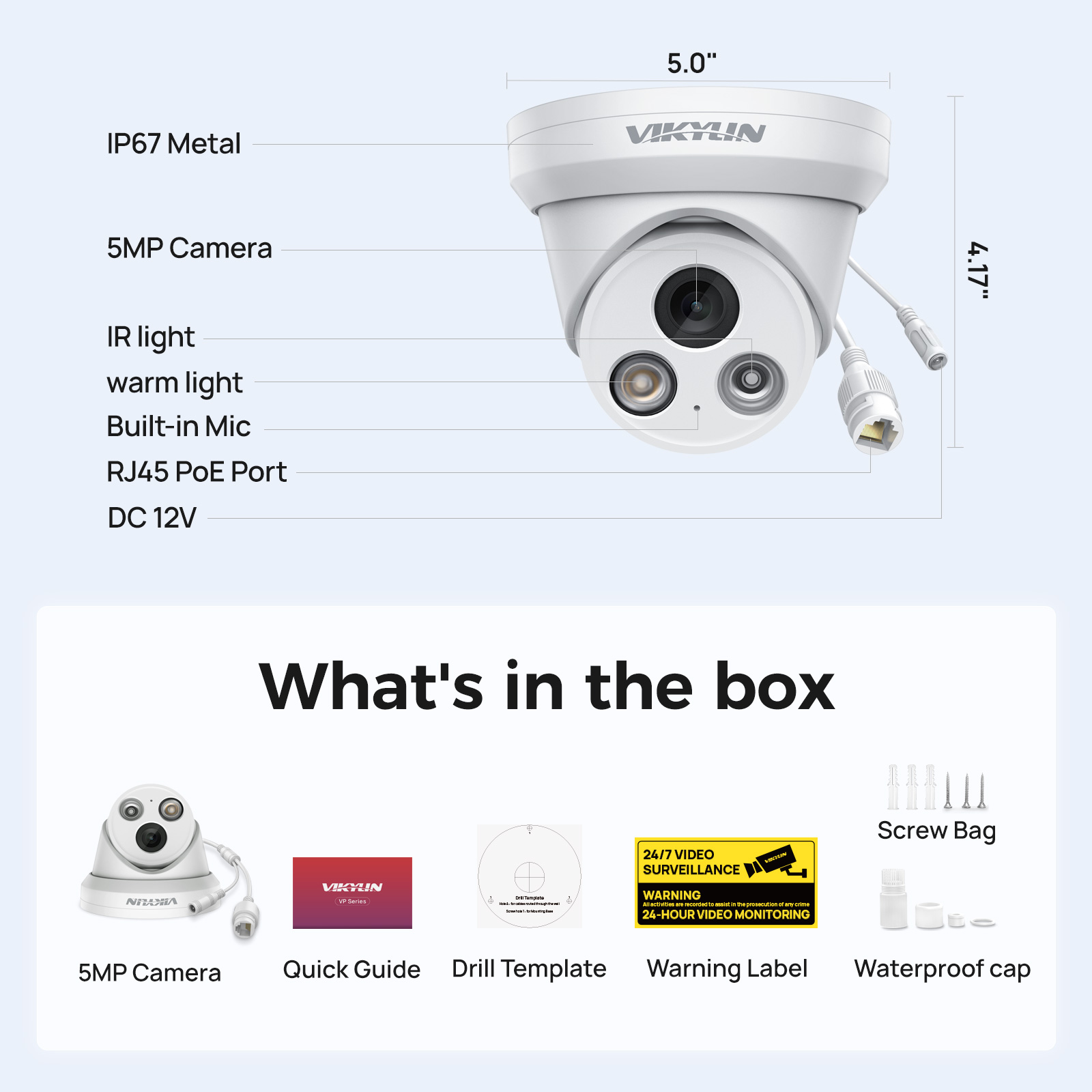 VIKYLIN 5MP Smart Dual Light I – Outdoor Power G Motion Bewertung und Preis