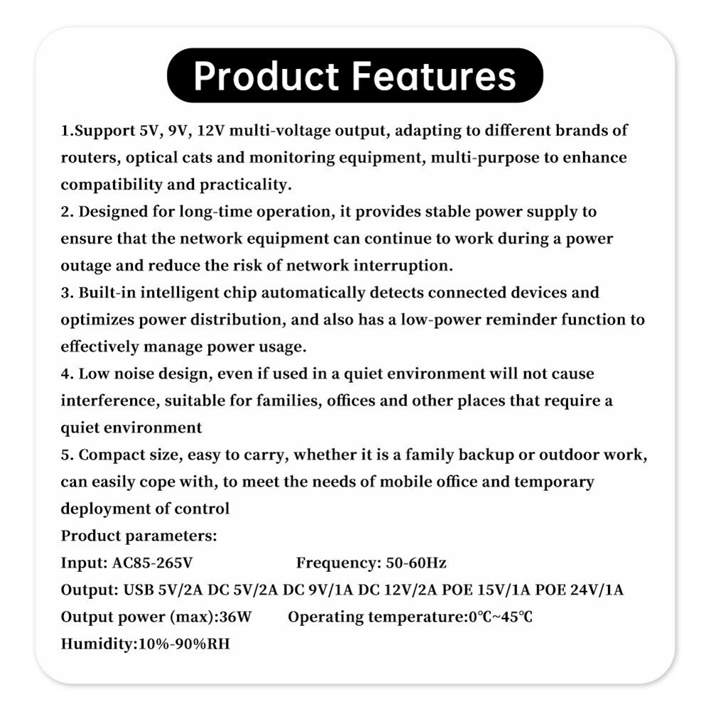 1018L 5V 9V 12V Backup-DC-USV  – Outdoor Uninterruptible Power Supply Bewertung und Preis