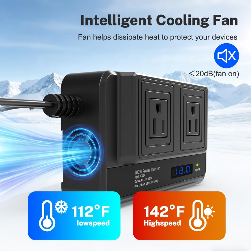 200W Auto-Wechselrichter, Auto – Outdoor Power Adapter Usb C Bewertung und Preis