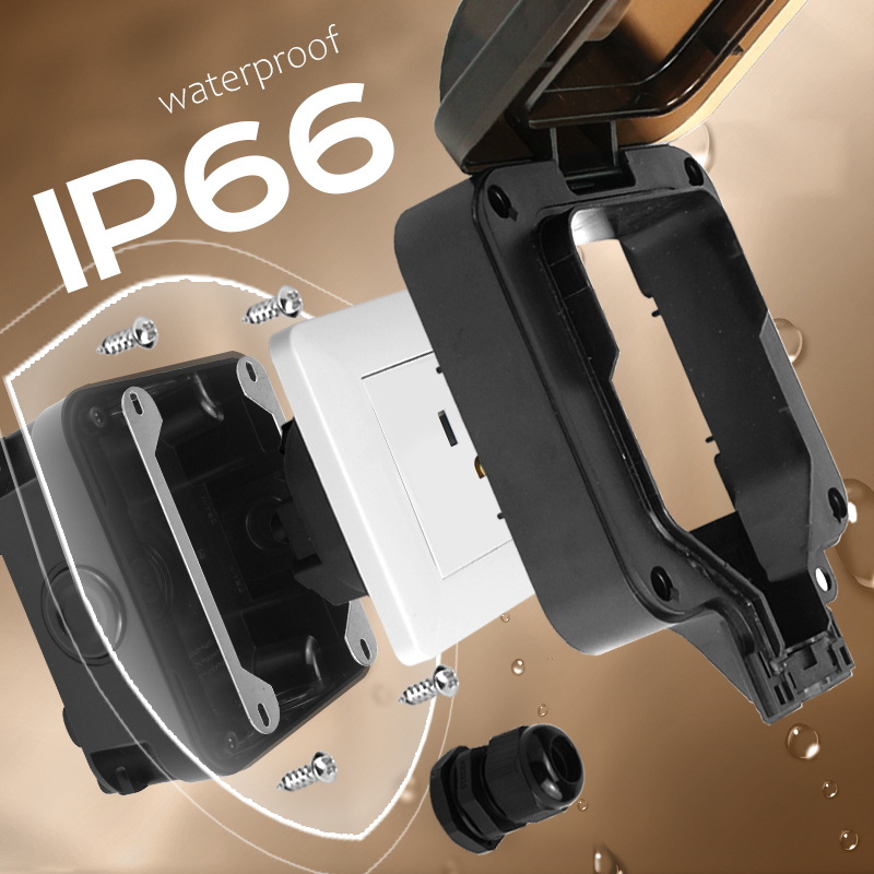 Avoir IP66 Wandsteckdose, wass – Outdoor Power Outlet Waterproof Bewertung und Preis