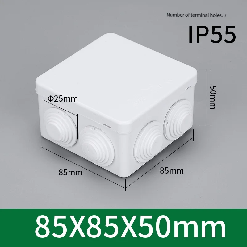 85 * 85 * 50 Outdoor IP55 Wass – Outdoor Power Outlet Box Bewertung und Preis