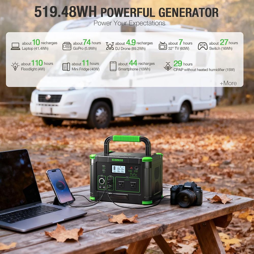 500W Tragbare Powerstation 519 – Ac Outdoor Power Bewertung und Preis
