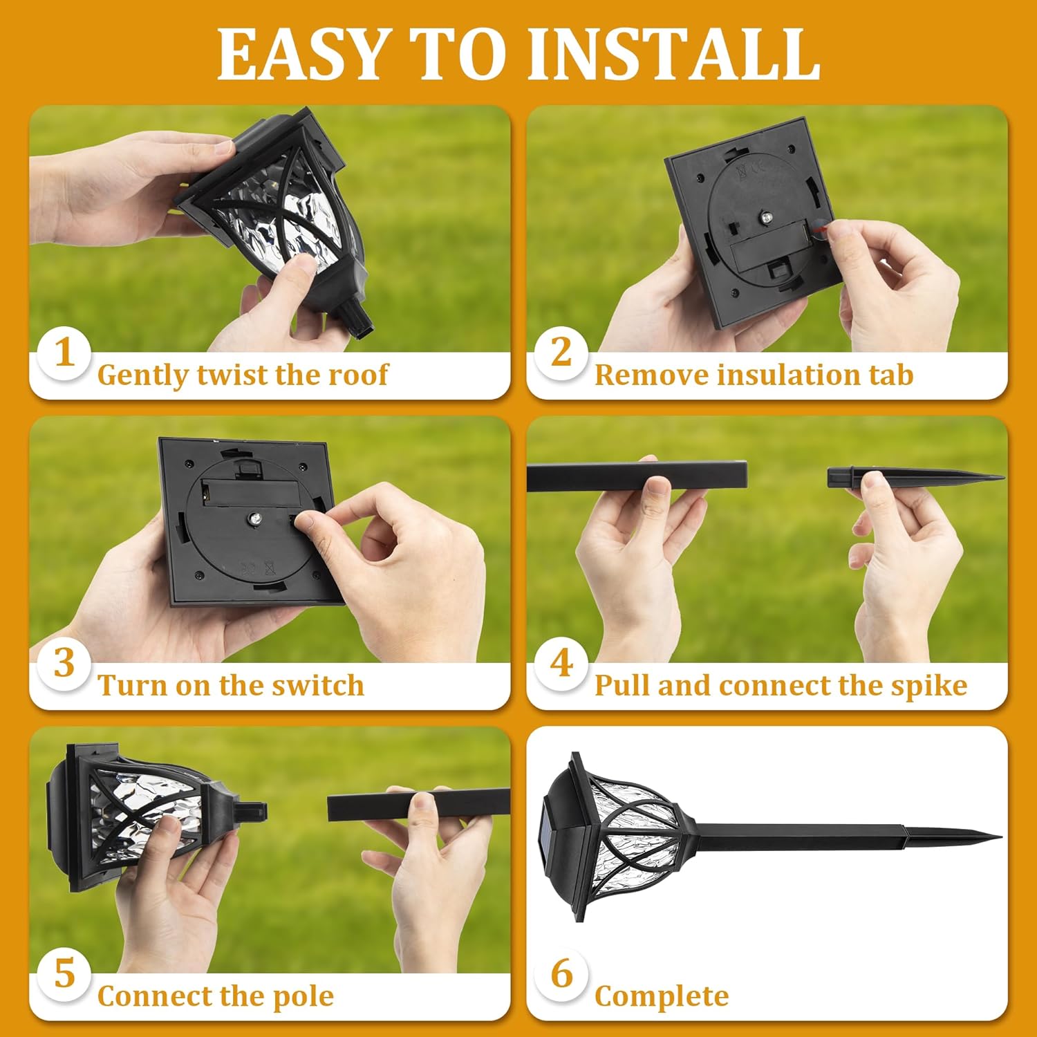 1–8 Stück solarbetriebene Gart – Outdoor Yard Power Stake Bewertung und Preis