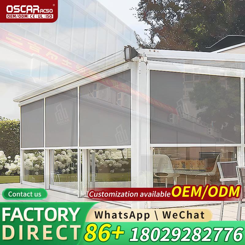 Outdoor-Veranda-Einhausungsset – Outdoor Power Roller Shades Bewertung und Preis