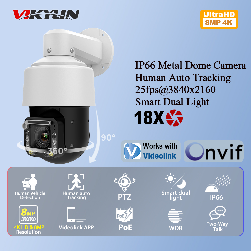 Vikylin 4K 8MP 18X Zoom PTZ IP – Outdoor Power G Motion Bewertung und Preis